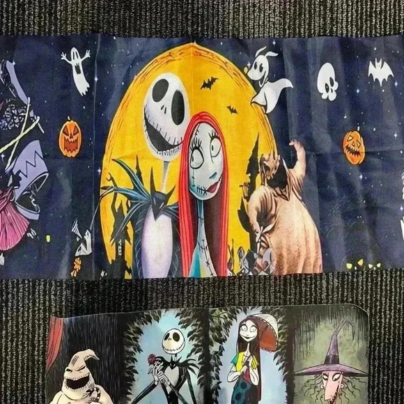 The Nightmare Before Christmas Lot of 2 Disney Halloween Party Banner Decoration - Picture 3 of 6